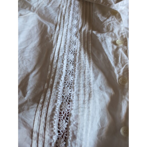 Sk & Company size 10 shoulder pad white collard shirt - Picture 6 of 7